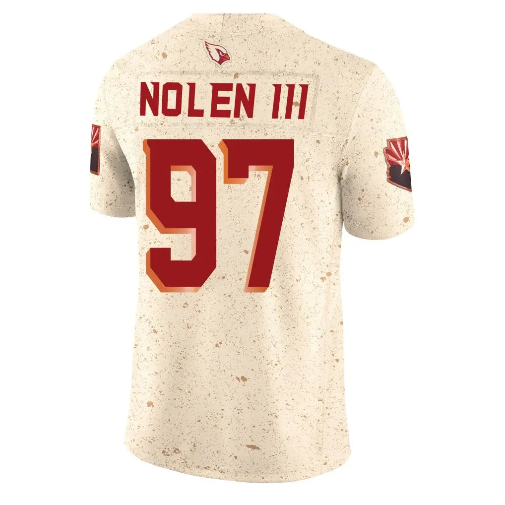 A.Cardinals #97 Walter Nolen III Player Cream Rivalries Collection Vapor Limited Home Game STECN Stitched Jerseys