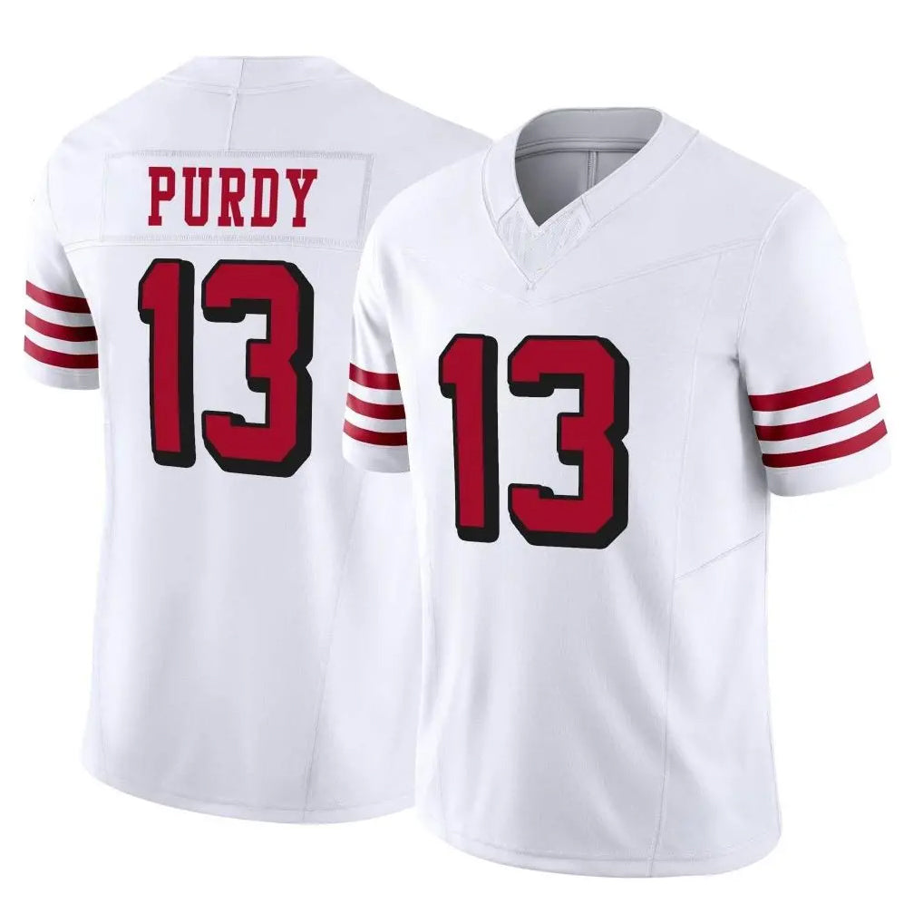 SF.49ers #13 Brock Purdy Player White Limited Alternate Vapor F.U.S.E. Home Game STECN Stitched Jerseys
