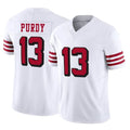 SF.49ers #13 Brock Purdy Player White Limited Alternate Vapor F.U.S.E. Home Game STECN Stitched Jerseys