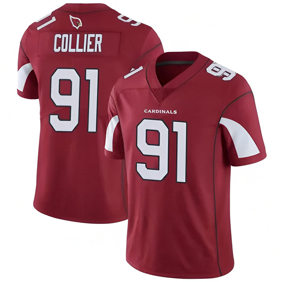 A.Cardinals #91 L.J. Collier Player Cardinal Vapor Untouchable Limited STECN Stitched Jerseys