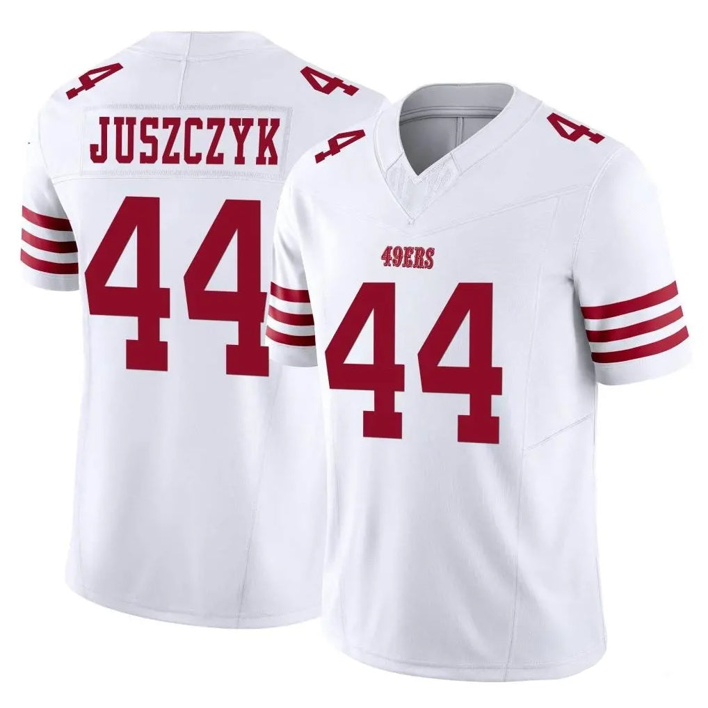 SF.49ers #44 Kyle Juszczyk Player White Limited Vapor F.U.S.E. Home Game STECN Stitched Jerseys