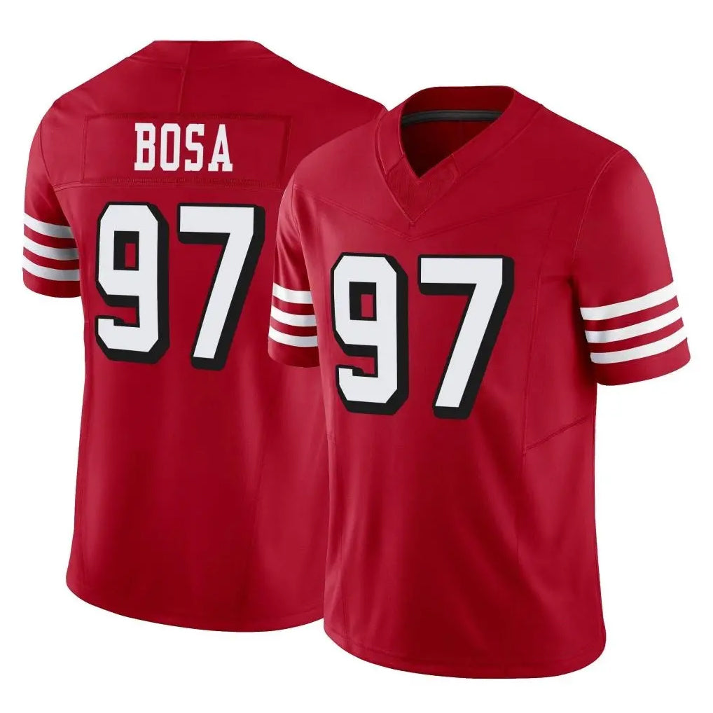 SF.49ers #97 Nick Bosa Player Red Limited Alternate Vapor F.U.S.E. Home Game STECN Stitched Jerseys