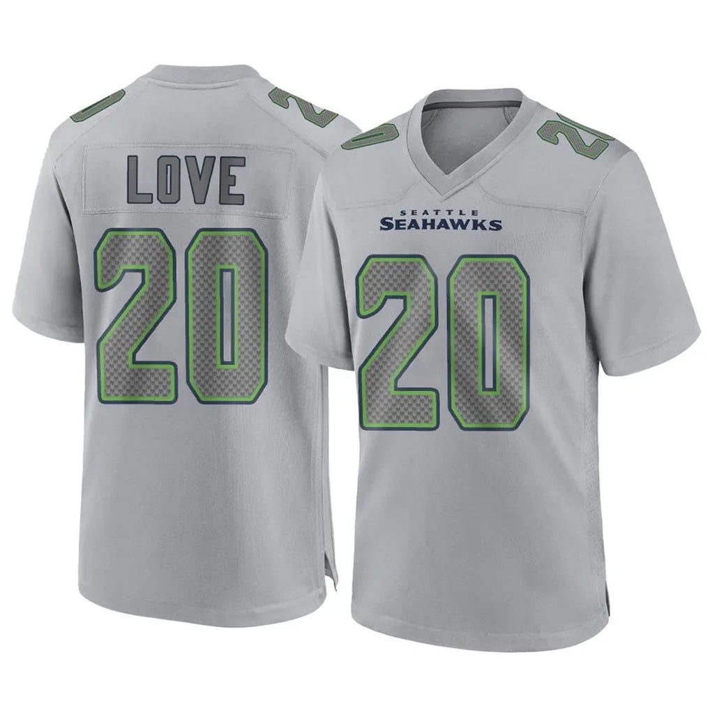 S.Seahawks #20 Julian Love Player Gray Atmosphere Fashion Home Game STECN Stitched Jerseys