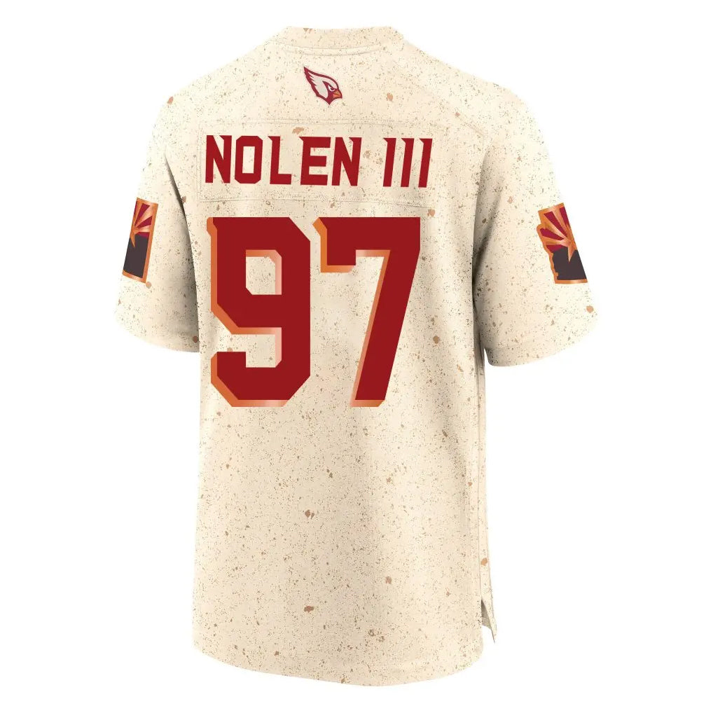 A.Cardinals #97 Walter Nolen III Player Cream Rivalries Collection Game STECN Stitched Jerseys