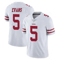 SF.49ers #5 Mike Evans Player White Limited Vapor Untouchable Home Game STECN Stitched Jerseys