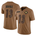 P.Steelers #13 Rico Dowdle Player Brown Limited Salute To Service Home Game STECN Stitched Jerseys