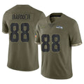 S.Seahawks #88 AJ Barner Player Olive Limited Salute To Service Home Game STECN Stitched Jerseys