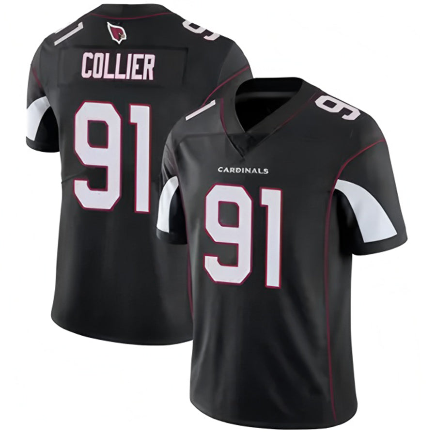 A.Cardinals #91 L.J. Collier Player Black Vapor Untouchable Elite STECN Stitched Jerseys