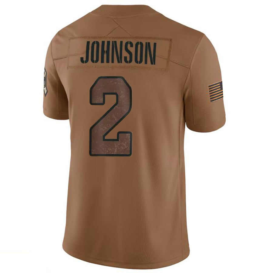 A.Cardinals #2 Will Johnson Player Brown Limited Salute To Service Game STECN Stitched Jerseys