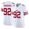 SF.49ers #92 Osa Odighizuwa Player White Limited Vapor F.U.S.E. Home Game STECN Stitched Jerseys