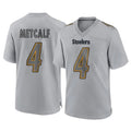 P.Steelers #4 DK Metcalf Player Gray Atmosphere Fashion Home Game STECN Stitched Jerseys