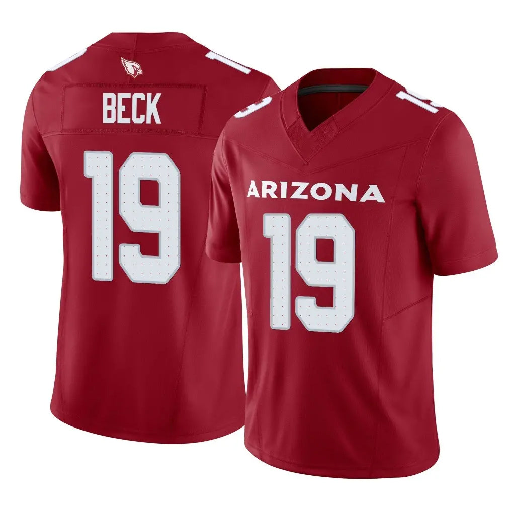 A.Cardinals #19 Carson Beck Player Cardinal Vapor F.U.S.E. Limited Home Game STECN Stitched Jerseys