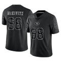 SF.49ers #68 Colton McKivitz Player Black Limited Reflective Home Game STECN Stitched Jerseys