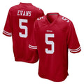 SF.49ers #5 Mike Evans Player Red Home Game STECN Stitched Jerseys