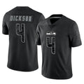 S.Seahawks #4 Michael Dickson Player Black Limited Reflective Home Game STECN Stitched Jerseys