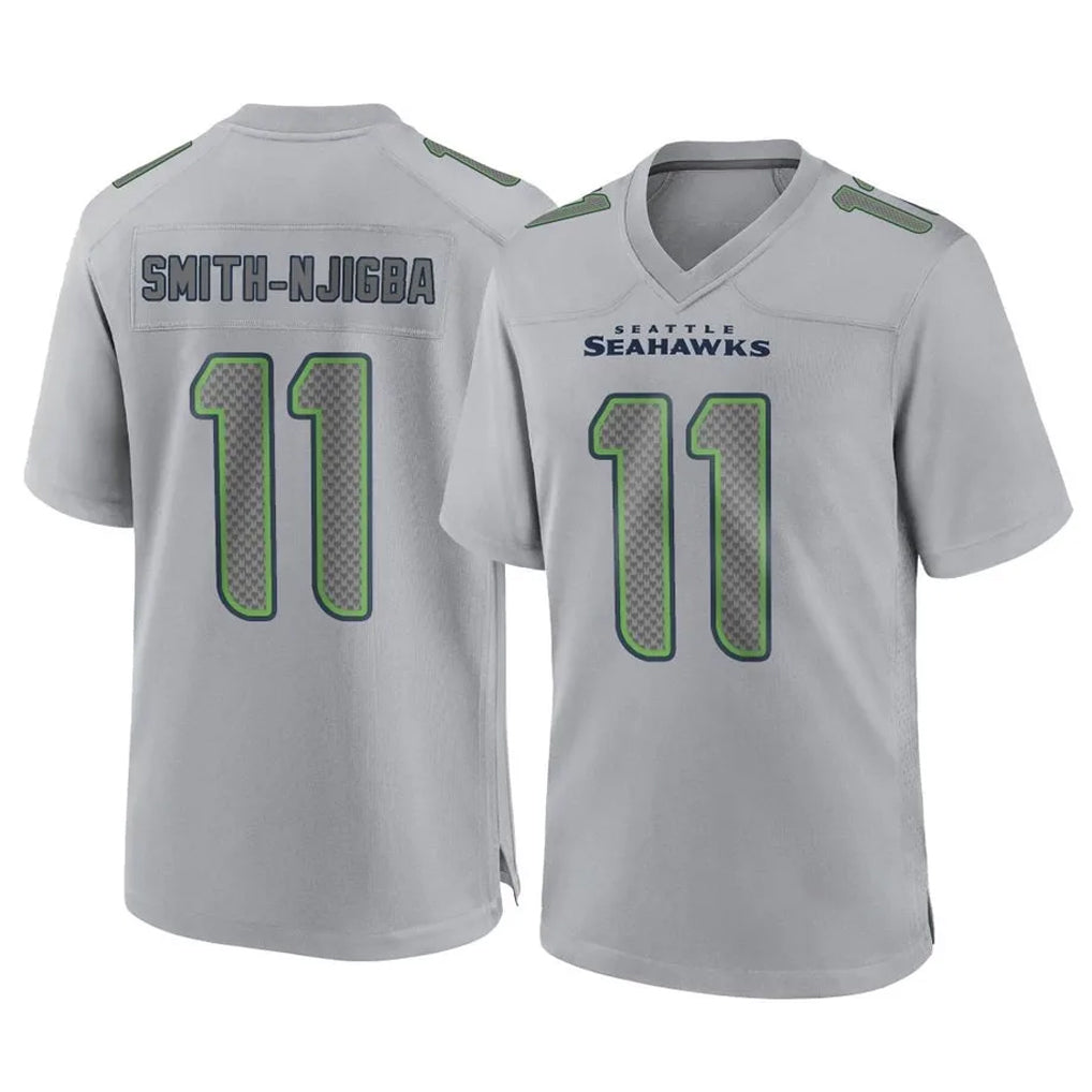 S.Seahawks #11 Jaxon Smith-Njigba Player Gray Atmosphere Fashion Home Game STECN Stitched Jerseys