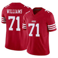 SF.49ers #71 Trent Williams Player Red Limited Vapor F.U.S.E. Home Game STECN Stitched Jerseys
