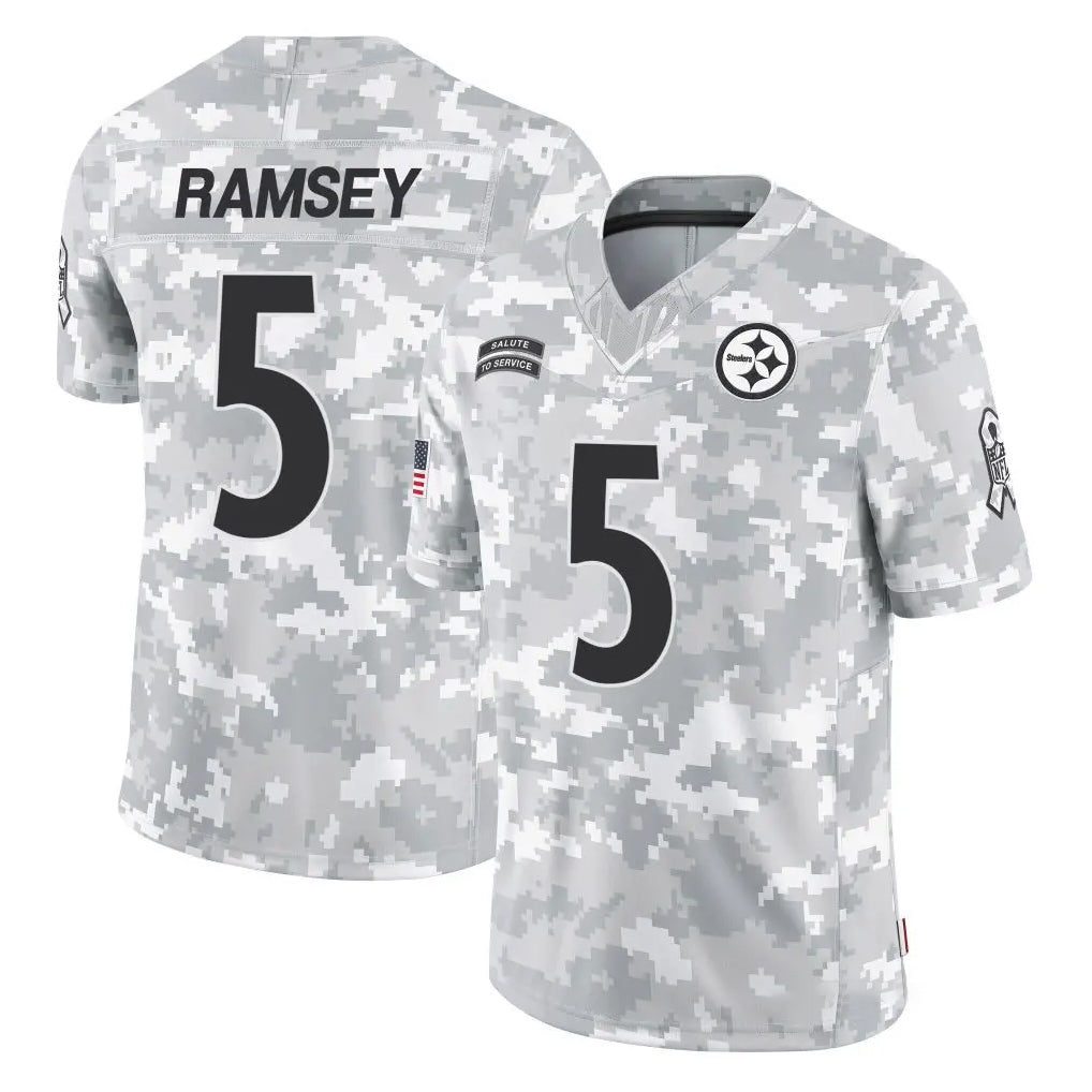P.Steelers #5 Jalen Ramsey Player Arctic Camo Limited Salute To Service Home Game STECN Stitched Jerseys