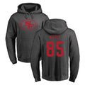 SF.49ers #85 George Kittle Player Anthracite Pullover Hoodies Home Game STECN Stitched Jerseys