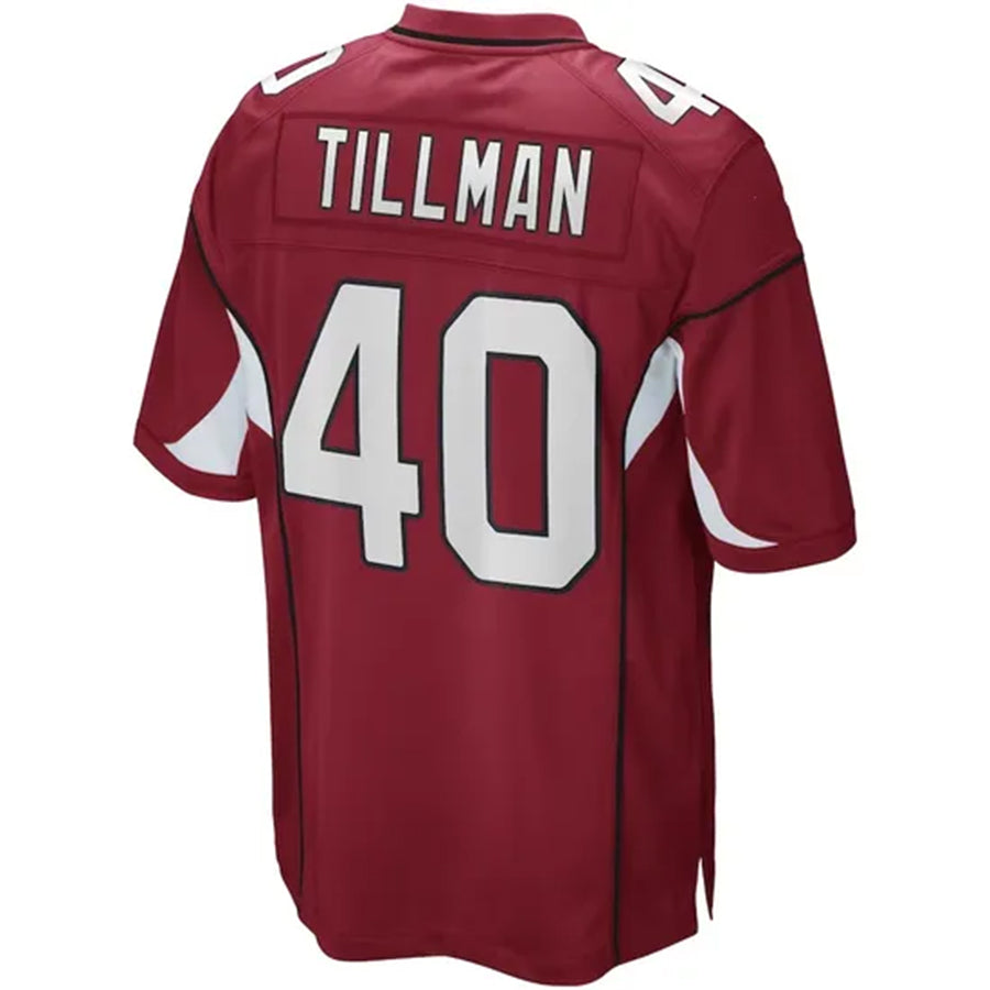 A.Cardinals #40 Pat Tillman Player Cardinal Game STECN Stitched Jerseys