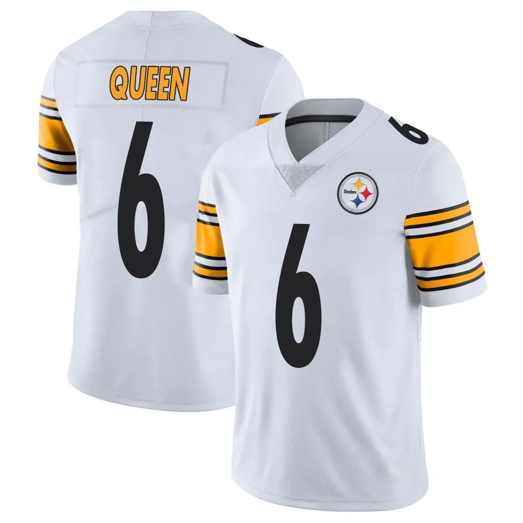 P.Steelers #6 Patrick Queen Player White Limited Vapor Untouchable Home Game STECN Stitched Jerseys