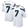 S.Seahawks #7 Uchenna Nwosu Player White Home Game STECN Stitched Jerseys