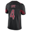 A.Cardinals #4 Jeremiyah Love Player Black Limited Elite Home Game STECN Stitched Jerseys