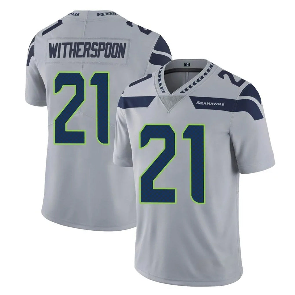 S.Seahawks #21 Devon Witherspoon Player Gray Limited Vapor Untouchable Home Game STECN Stitched Jerseys
