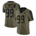 S.Seahawks #99 Leonard Williams Player Olive Salute To Service Limited Game STECN Stitched Jerseys