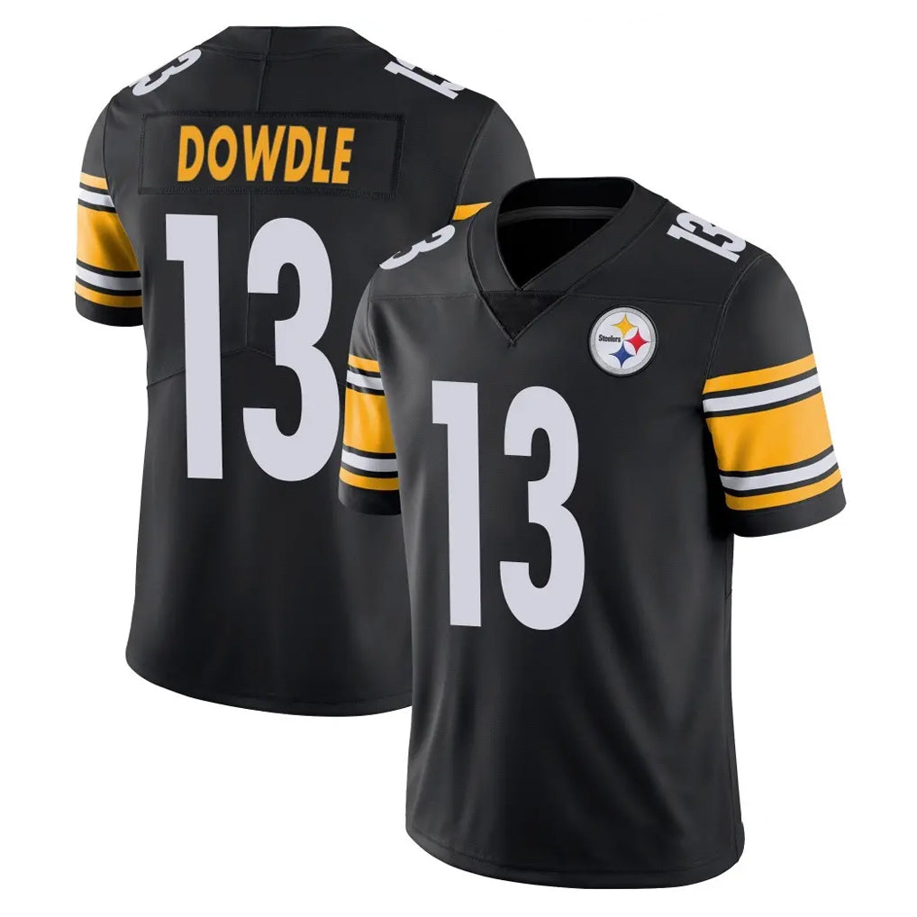 P.Steelers #13 Rico Dowdle Player Black Limited Vapor Untouchable Home Game STECN Stitched Jerseys