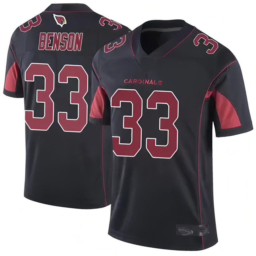 A.Cardinals #33 Trey Benson Player Black Vapor Limited Elite STECN Stitched Jerseys