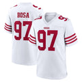 SF.49ers #97 Nick Bosa Player White Game Home STECN Stitched Jerseys