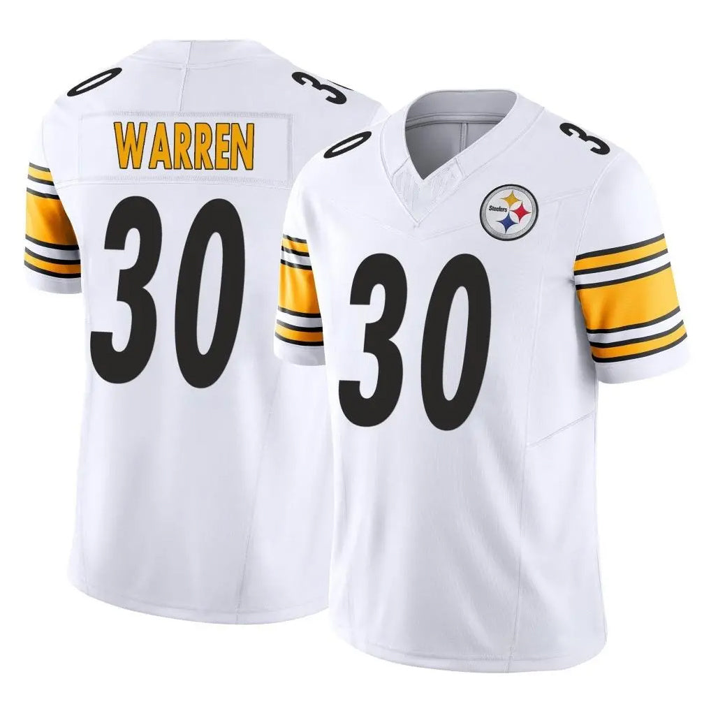 P.Steelers #30 Jaylen Warren Player White Limited Vapor F.U.S.E. Home Game STECN Stitched Jerseys