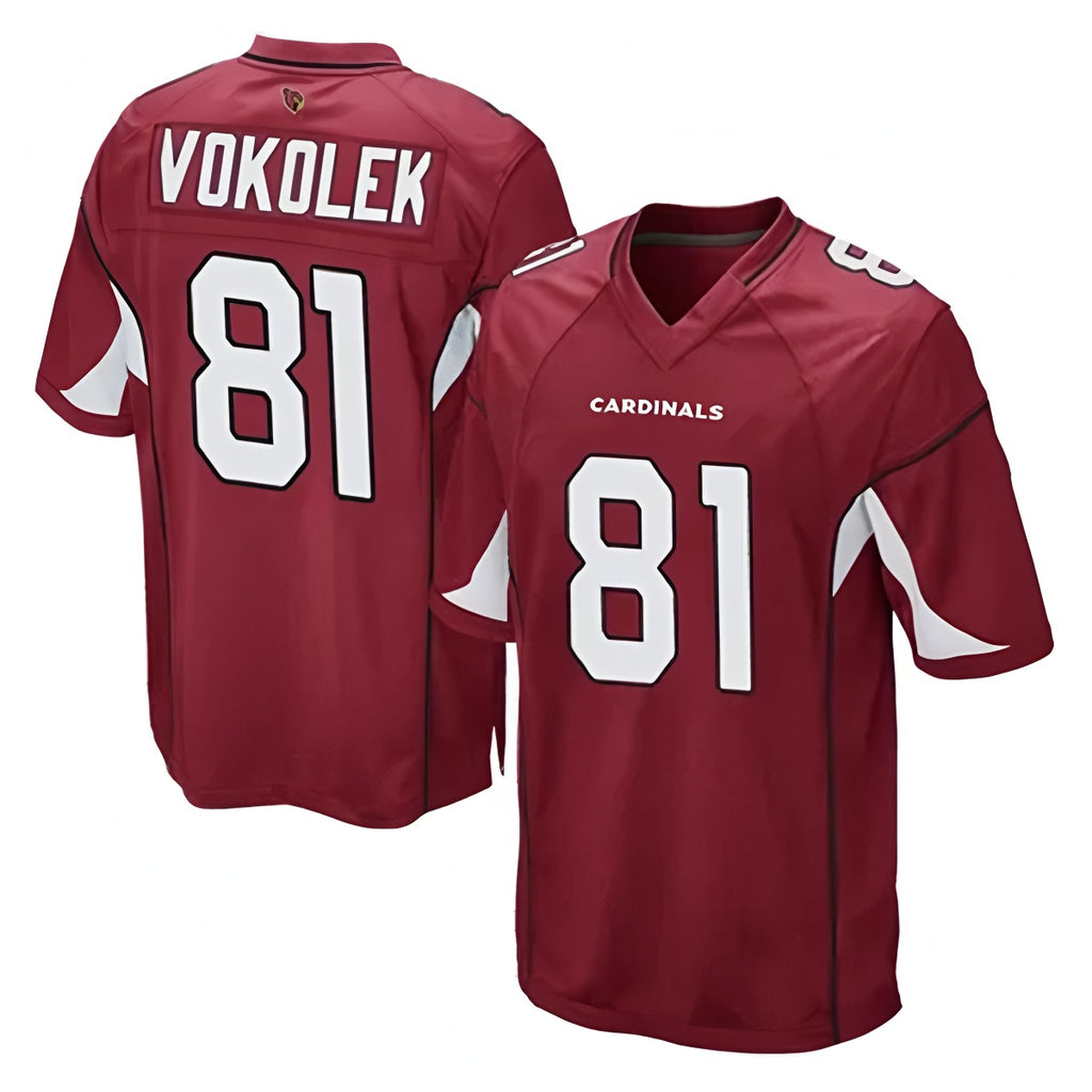 A.Cardinals #81 Travis Vokolek Player Cardinal Game STECN Stitched Jerseys