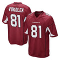 A.Cardinals #81 Travis Vokolek Player Cardinal Game STECN Stitched Jerseys