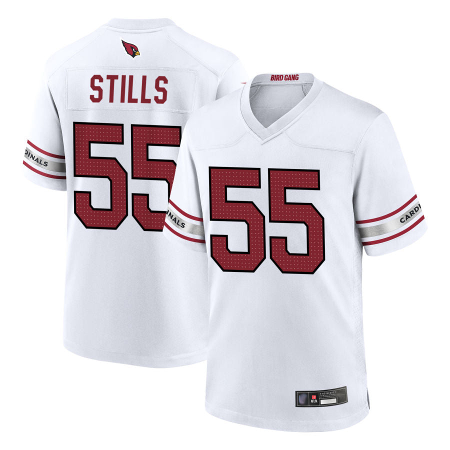 A.Cardinals #55 Dante Stills Player White Home Game STECN Stitched Jerseys
