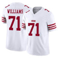 SF.49ers #71 Trent Williams Player White Limited Vapor F.U.S.E. Home Game STECN Stitched Jerseys