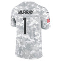 A.Cardinals #1 Kyler Murray Player Camo Salute to Service Limited Home STECN Stitched Jerseys