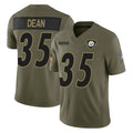 P.Steelers #35 Jamel Dean Player Olive 2025 Salute To Service Limited Home Game STECN Stitched Jerseys