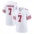 SF.49ers #7 De'Zhaun Stribling Player White Game Home STECN Stitched Jerseys