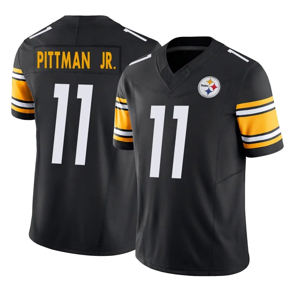P.Steelers #11 Michael Pittman Jr. Player Black Limited Vapor F.U.S.E. Home Game STECN Stitched Jerseys