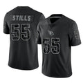 A.Cardinals #55 Dante Stills Player Black RFLCTV Limited Home Game STECN Stitched Jerseys