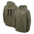 P.Steelers #11 Michael Pittman Jr. Player Olive Salute to Service Pullover Hoodies Limited STECN Stitched Jerseys