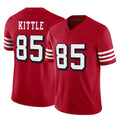 SF.49ers #85 George Kittle Player Red Limited Alternate Vapor F.U.S.E. Home Game STECN Stitched Jerseys