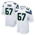 S.Seahawks #67 Charles Cross Player White Home Game STECN Stitched Jerseys