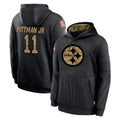 P.Steelers #11 Michael Pittman Jr. Player Black Salute to Service Hoodies Limited Game STECN Stitched Jerseys