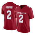 A.Cardinals #2 Will Johnson Player Cardinal Vapor F.U.S.E. Limited Home Game STECN Stitched Jerseys