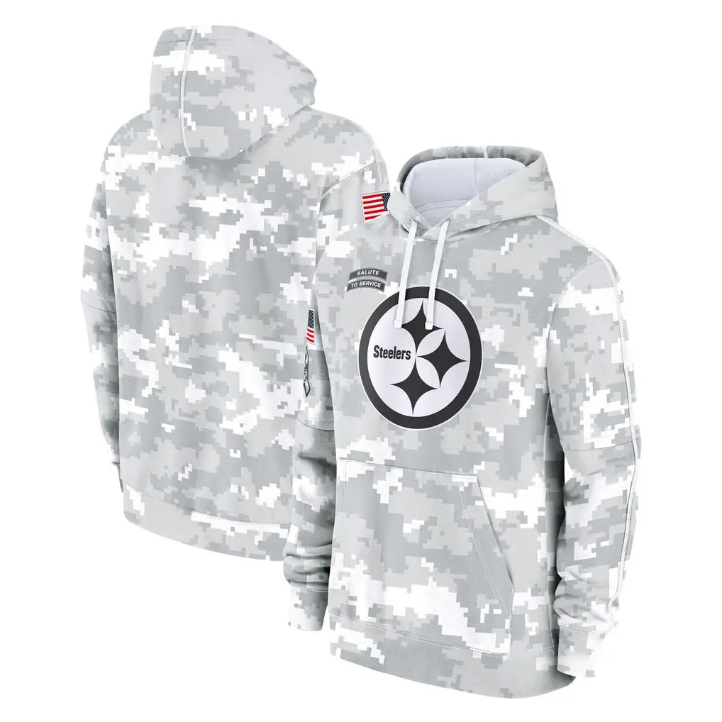 P.Steelers ## Steelers Blank Player Arctic Camo Limited Salute to Service Pullover Hoodies Game STECN Stitched Jerseys