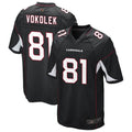 A.Cardinals #81 Travis Vokolek Player Black Game STECN Stitched Jerseys