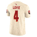 A.Cardinals #4 Jeremiyah Love Player Cream Rivalries Collection Vapor Limited Home Game STECN Stitched Jerseys
